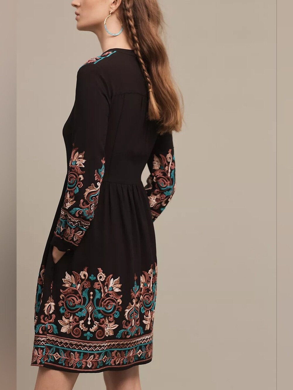 NWOT Anthropologie Floreat Avery Floral Embroidered Peasant Mini Dress Boho XS - Picture 2 of 16